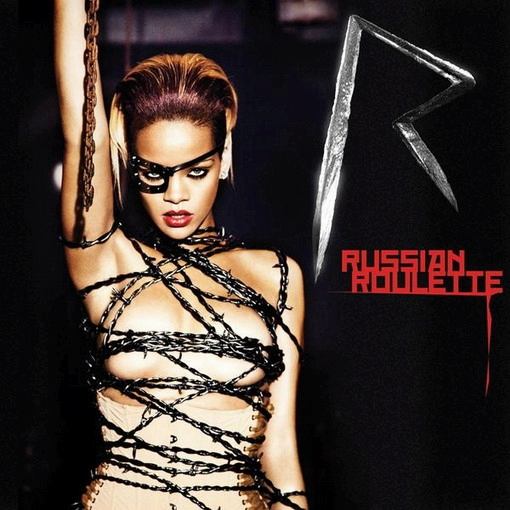 Rihanna topless on Russian Roulette cover