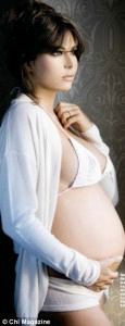 Elisabetta Gregoraci pregnant in lingerie -1-