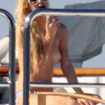 Paris Hilton topless on boat -2-