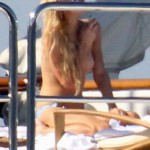 Paris Hilton topless on boat -3-