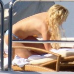Paris Hilton topless on boat -5-
