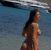 Eva Laskari topless strandolása. Paparazzi fotók